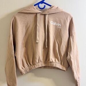 Calvin Klein Matching Cropped Hoodie and Sweats Set